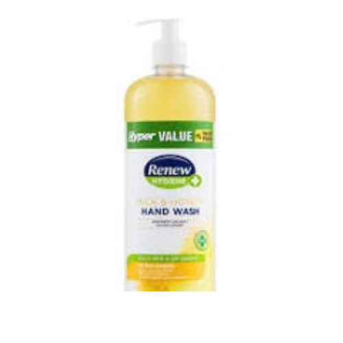renew milk & honey handwash .png RENEW HYGIENE+ MILK & HONEY HAND WASH 1L - Image 1